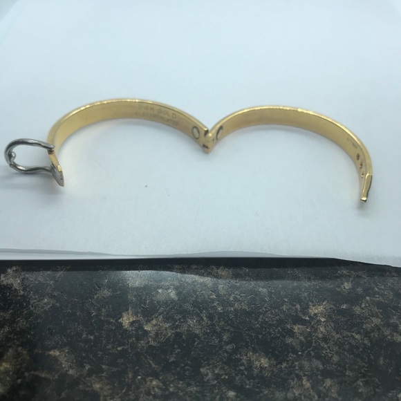 VTG 24 K Gold plated cuff buckle bracelet - Picture 6 of 7
